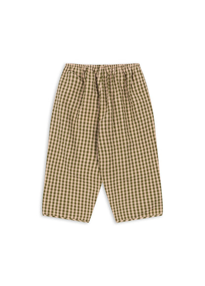 Kim Slit Pants, Avocado Check