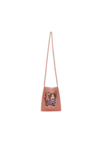 Kitty Pearls Cross Body Bag, Mellow Rose