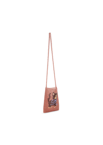 Kitty Pearls Cross Body Bag, Mellow Rose