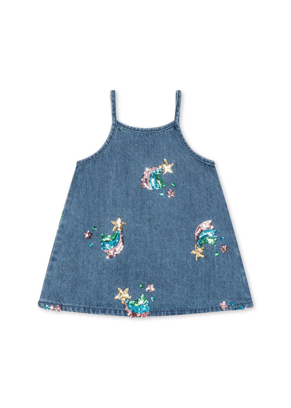 Magot Sequin Strap Dress, Rainbow Star