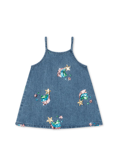 Magot Sequin Strap Dress, Rainbow Star