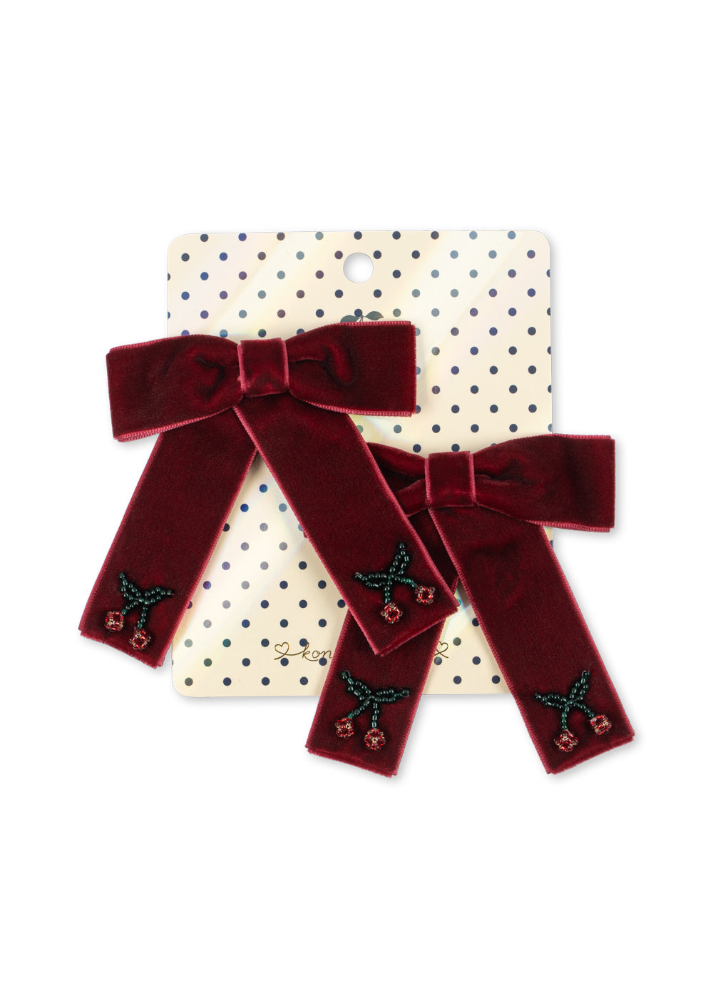2 Pack Juliette Bow Hair Clip, Rio Red