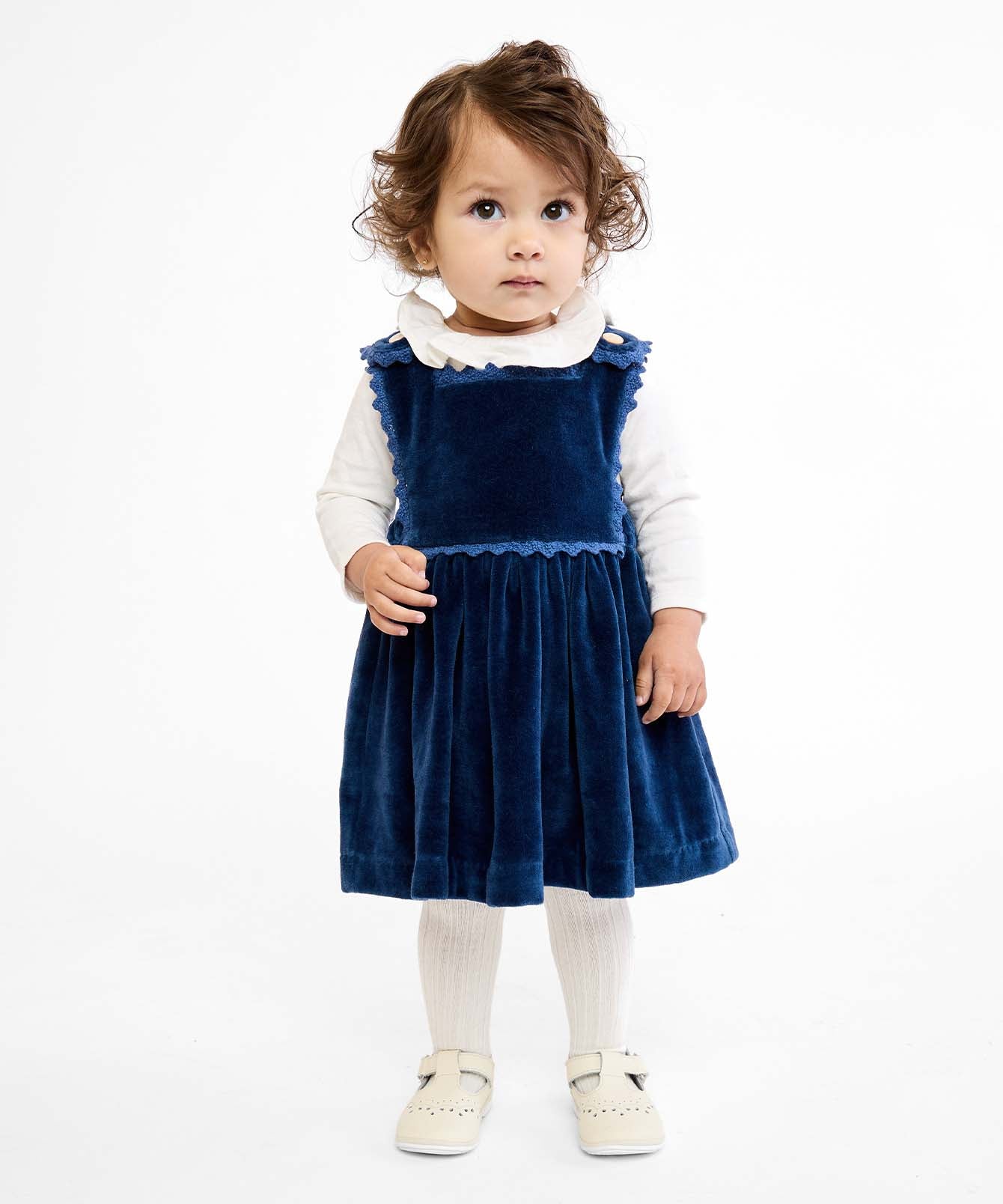 Dorothy Baby Dress, Petrol Velvet