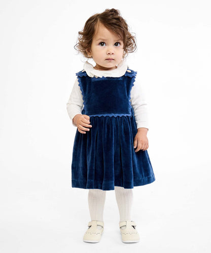 Dorothy Baby Dress, Petrol Velvet