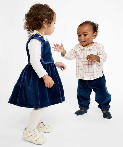 Dorothy Baby Dress, Petrol Velvet