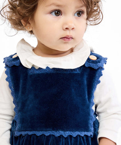 Dorothy Baby Dress, Petrol Velvet