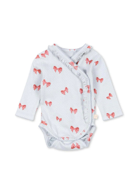 Sui Newborn Frill Body Gots, Rosie Blue Bow