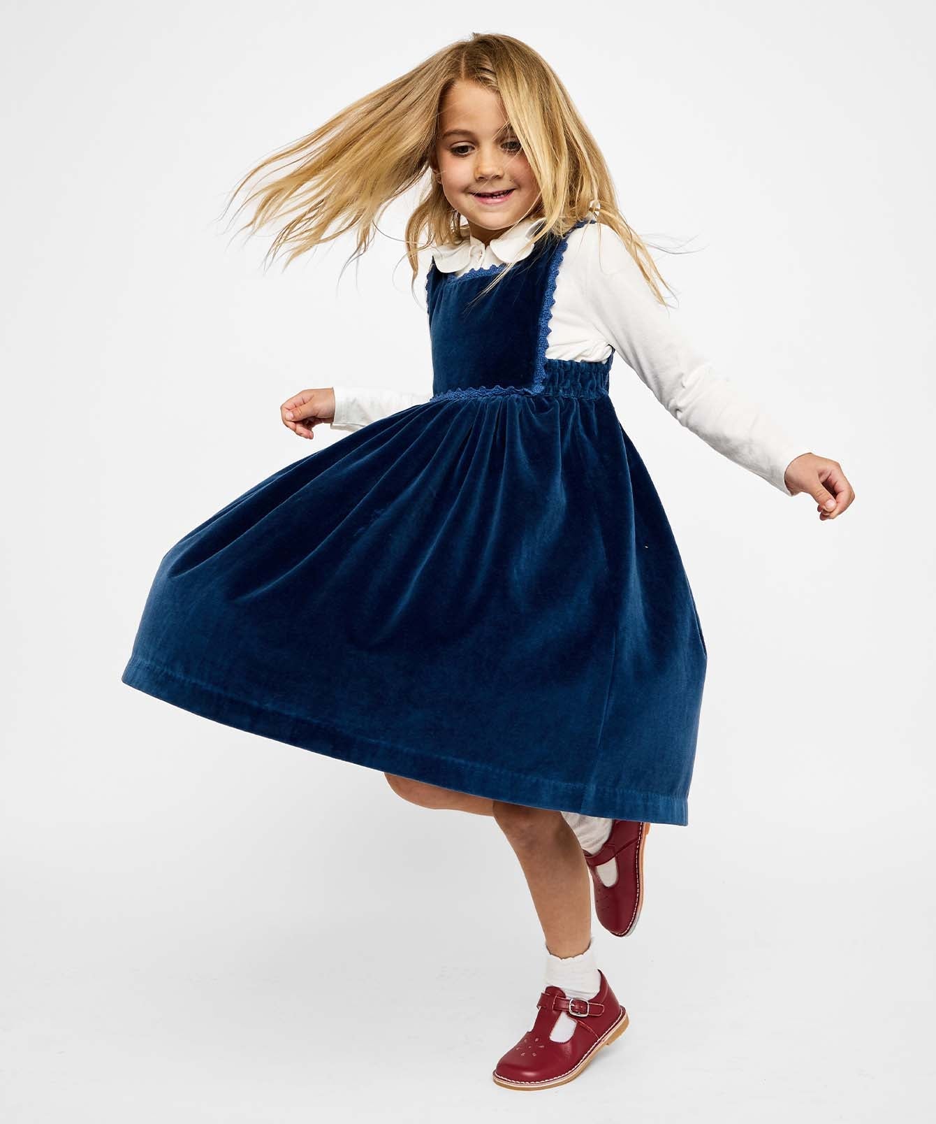 Dorothy Dress, Petrol Velvet