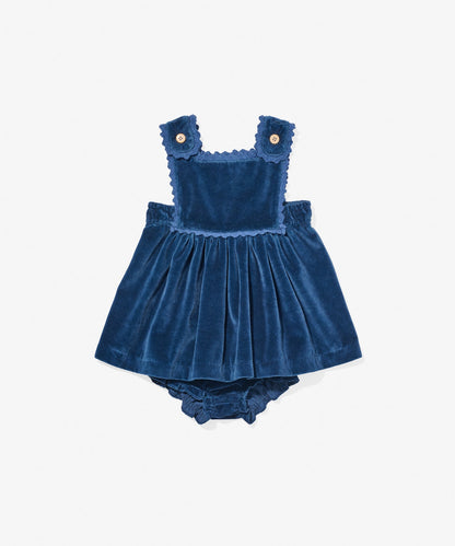 Dorothy Baby Dress, Petrol Velvet