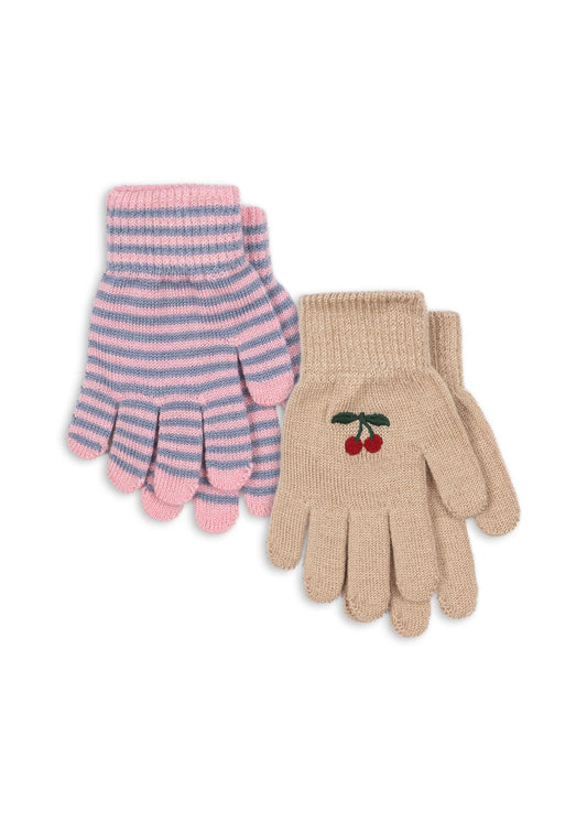 2 Pack Filla Gloves, Cherry/Stripe